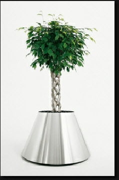 Stainless steel plant container 'Superline Apollo' 
